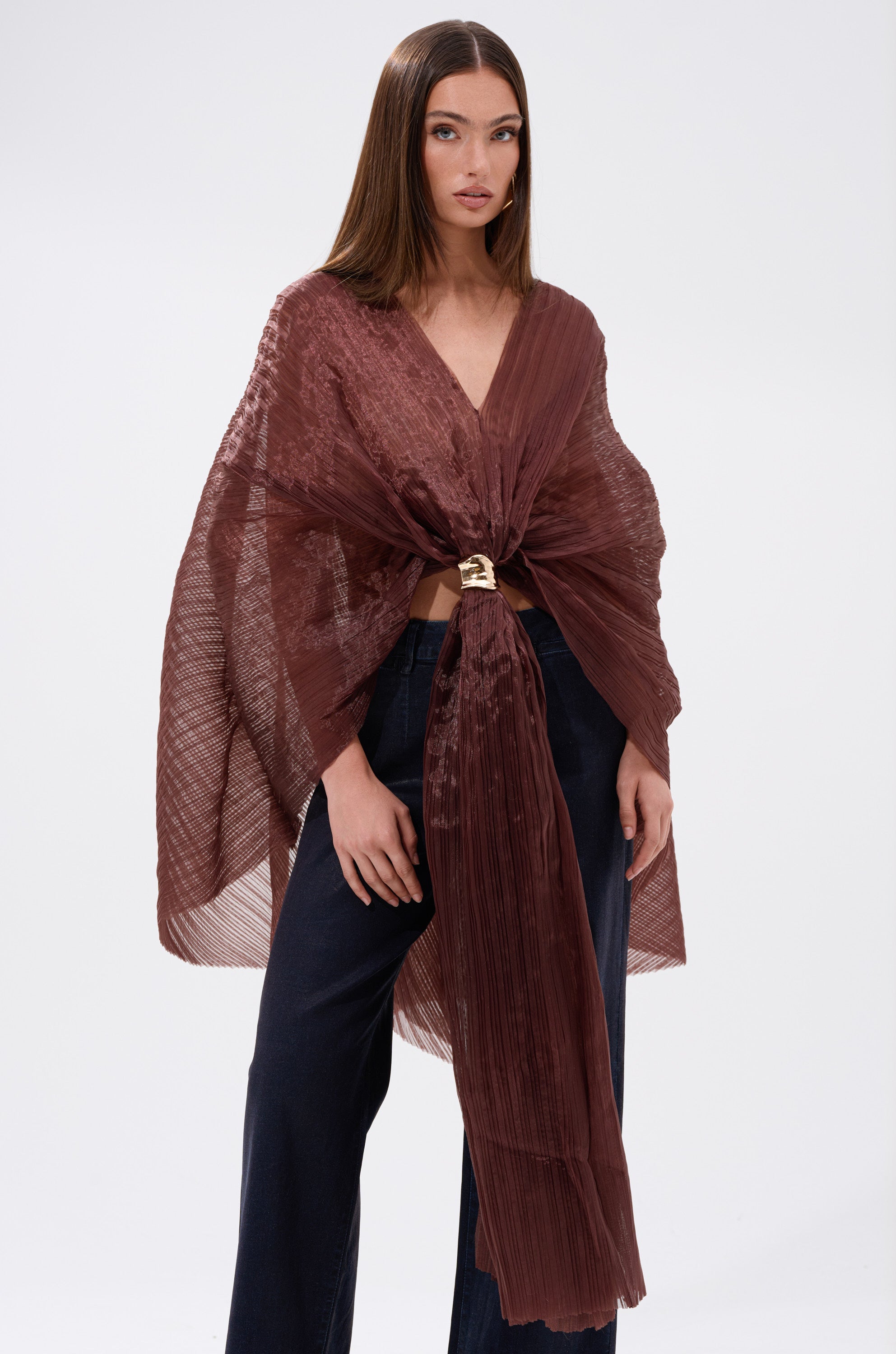 FLY AWAY WITH ME BLOUSE IN BRONZE