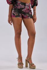 ETHEREAL BROCADE SHORTS IN PINK