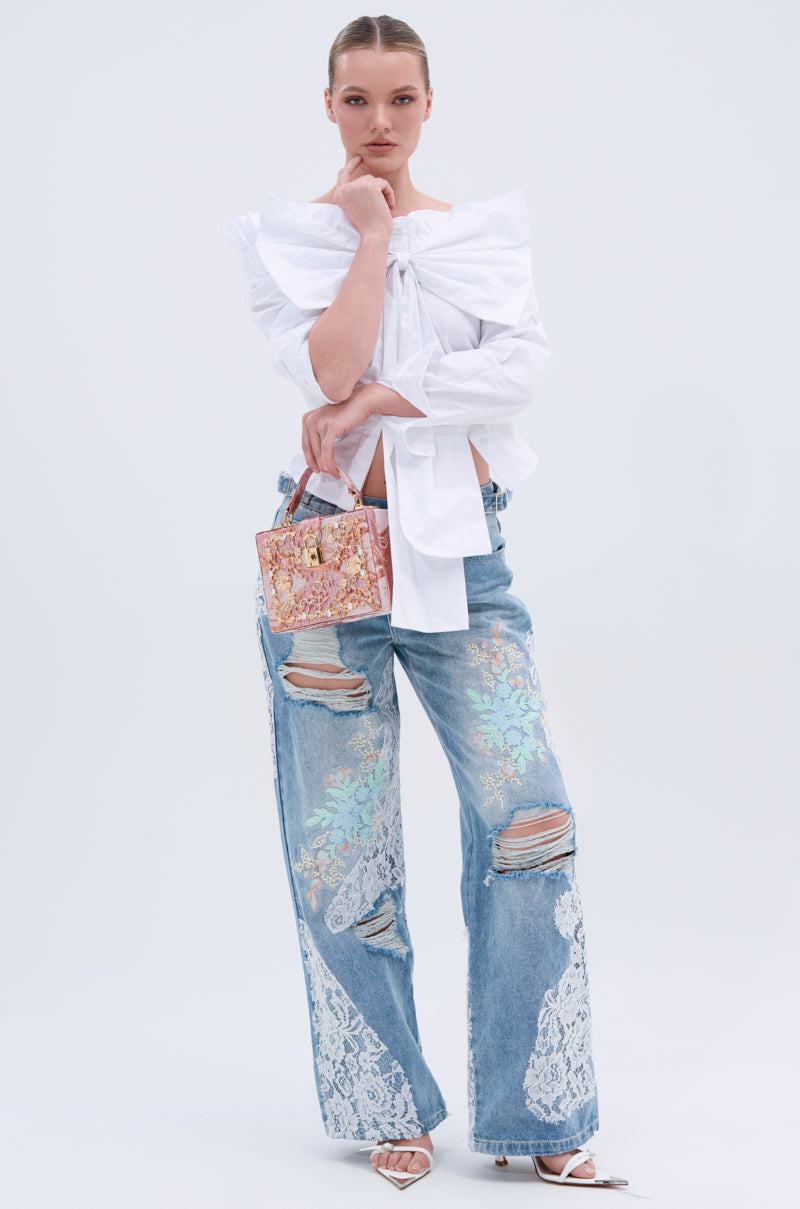 BOWED UP BLOUSE