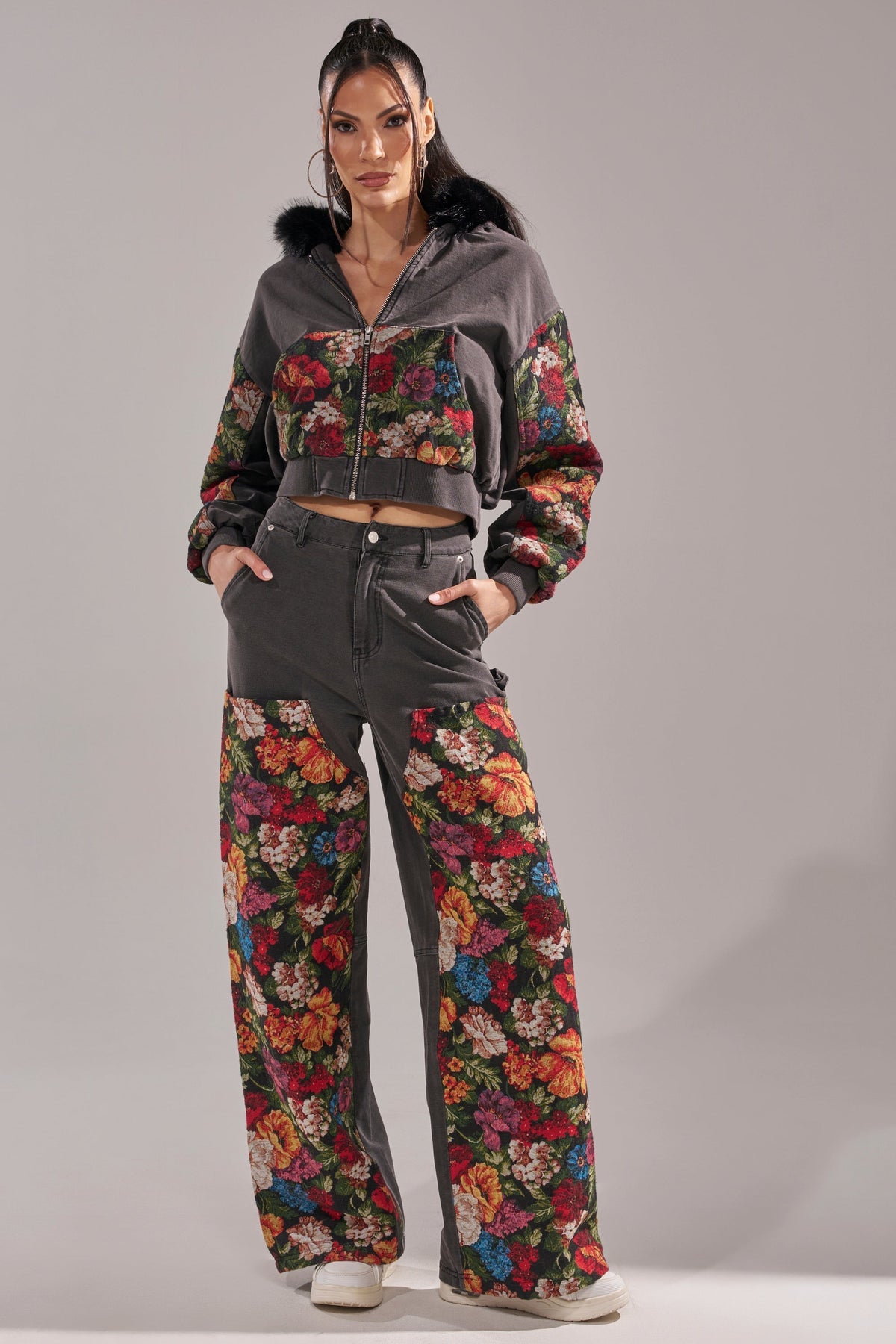 TRY ME FLORAL DENIM