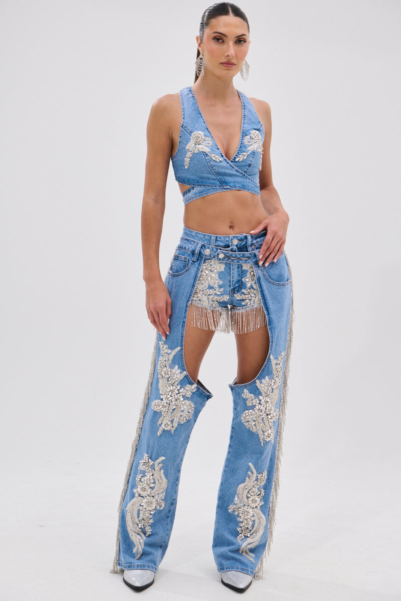 DIVALICIOUS DENIM SHORT