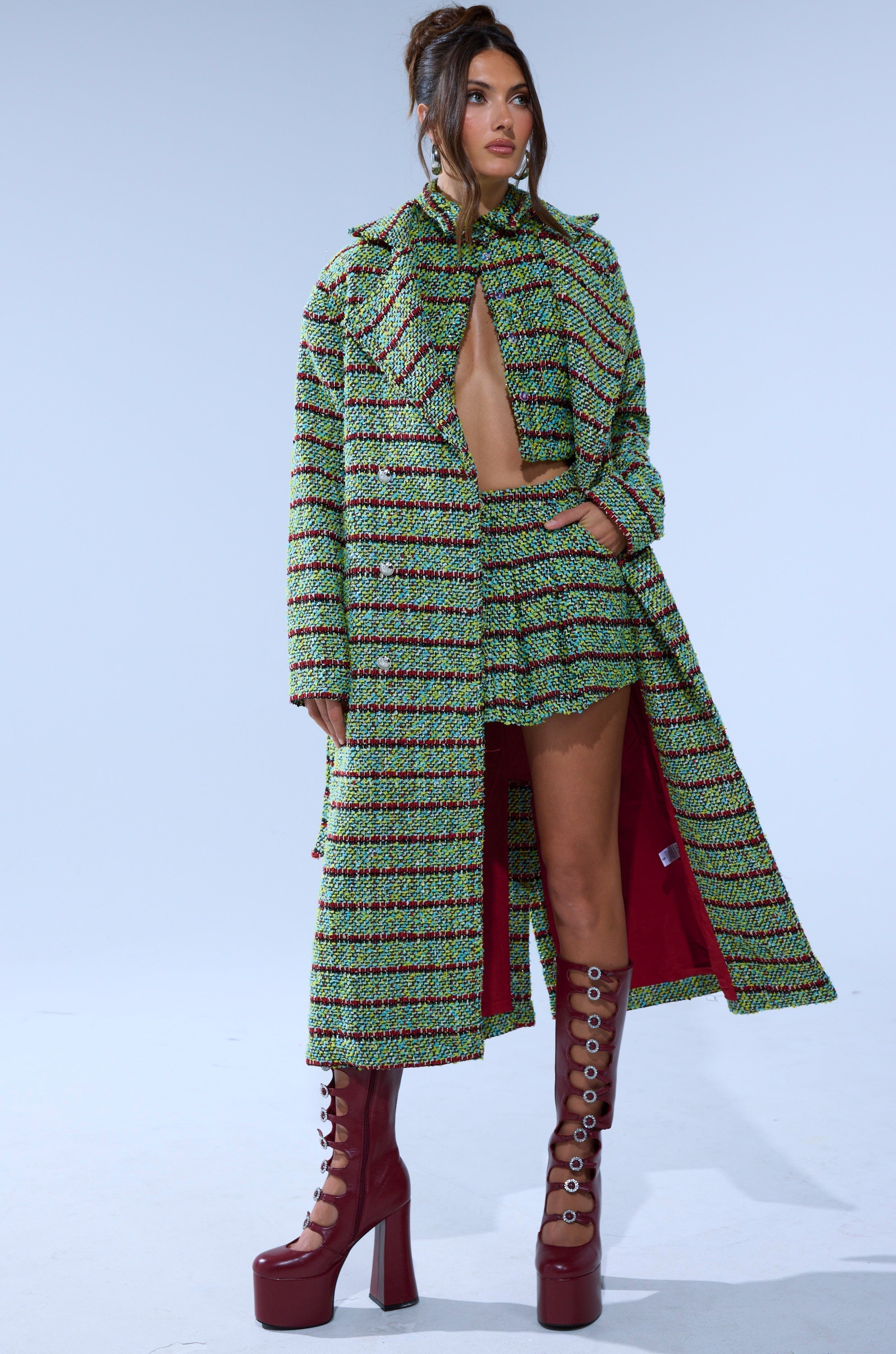 IT'S GIVING TWEED MINI SKIRT