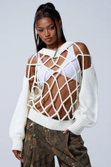 OVER THE TOP CUT OUT OVERSIZED SWEATER