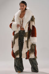 FLEUR PATCHWORK FAUX FUR