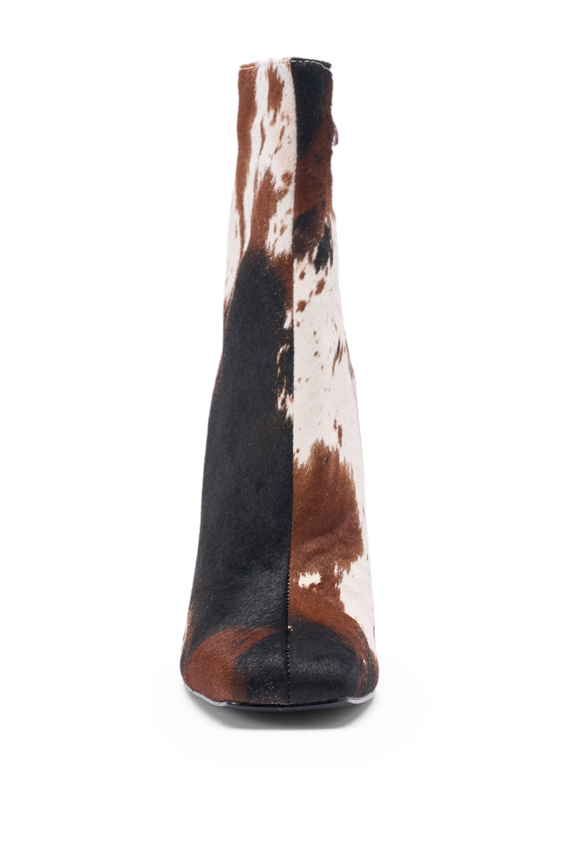 AZALEA WANG KIENNA COW CHUNKY BOOTIE
