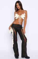 Pure Energy PU Pants Chocolate