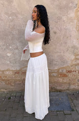Keep It Loud Maxi Skirt White