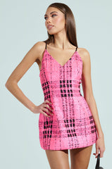 ELLE TWEED MINI DRESS