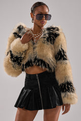ALEXIA FAUX FUR BOMBER