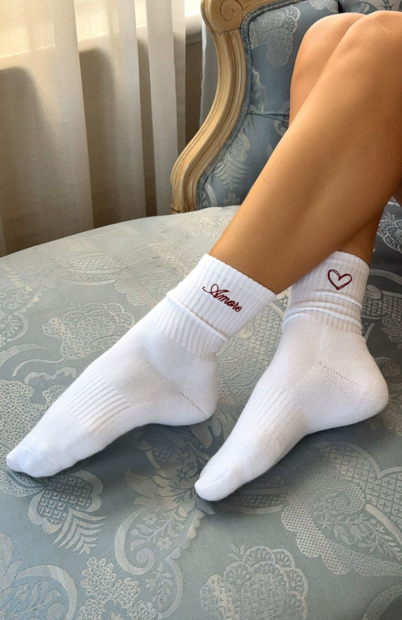 Amore Mio Socks White