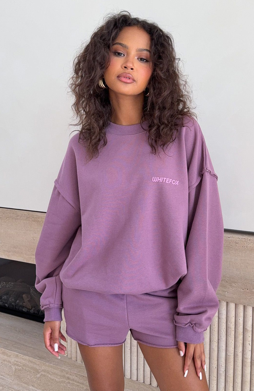 On My Own Terms Oversized Drop Shoulder Sweater Dusty Plum
