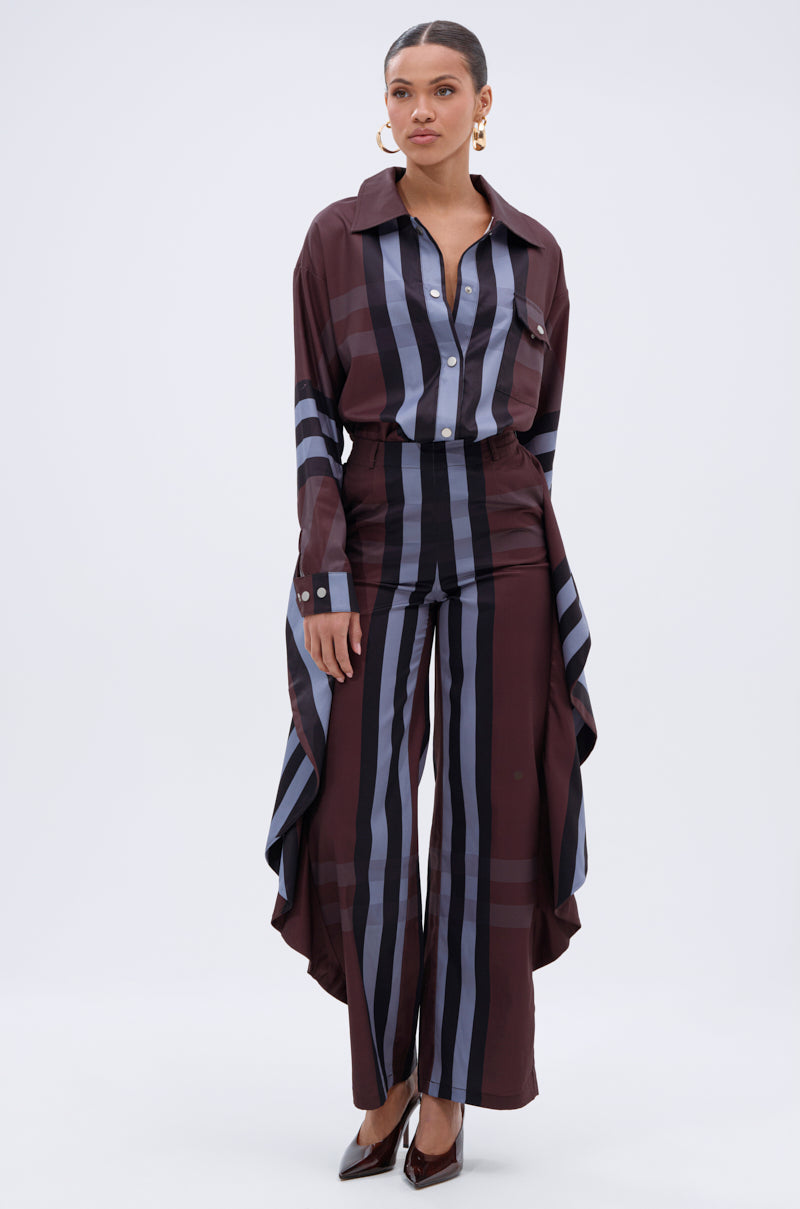 LUXURY LIFE PLAID PALAZZO PANT