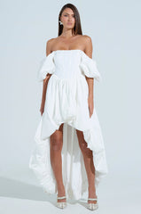SOFIA POPLIN HIGH LOW MINI DRESS