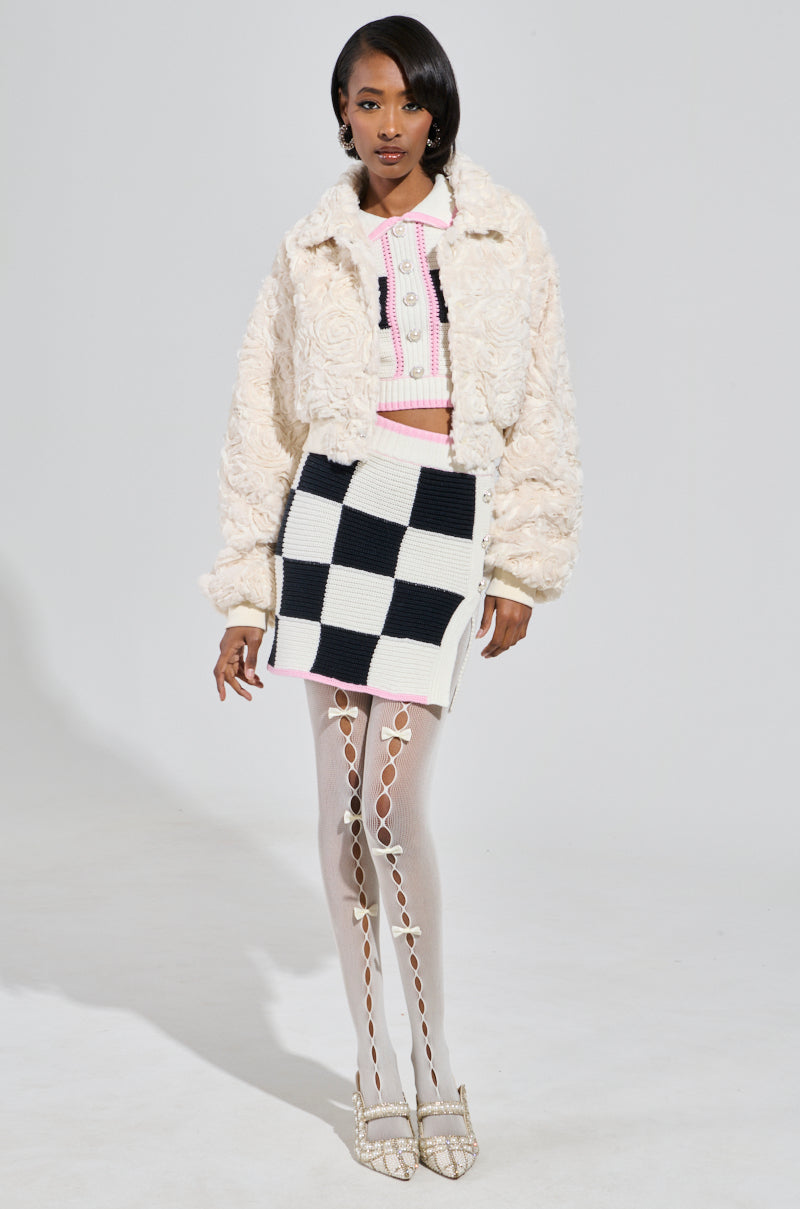 FLORA TEXTURED BOMBER
