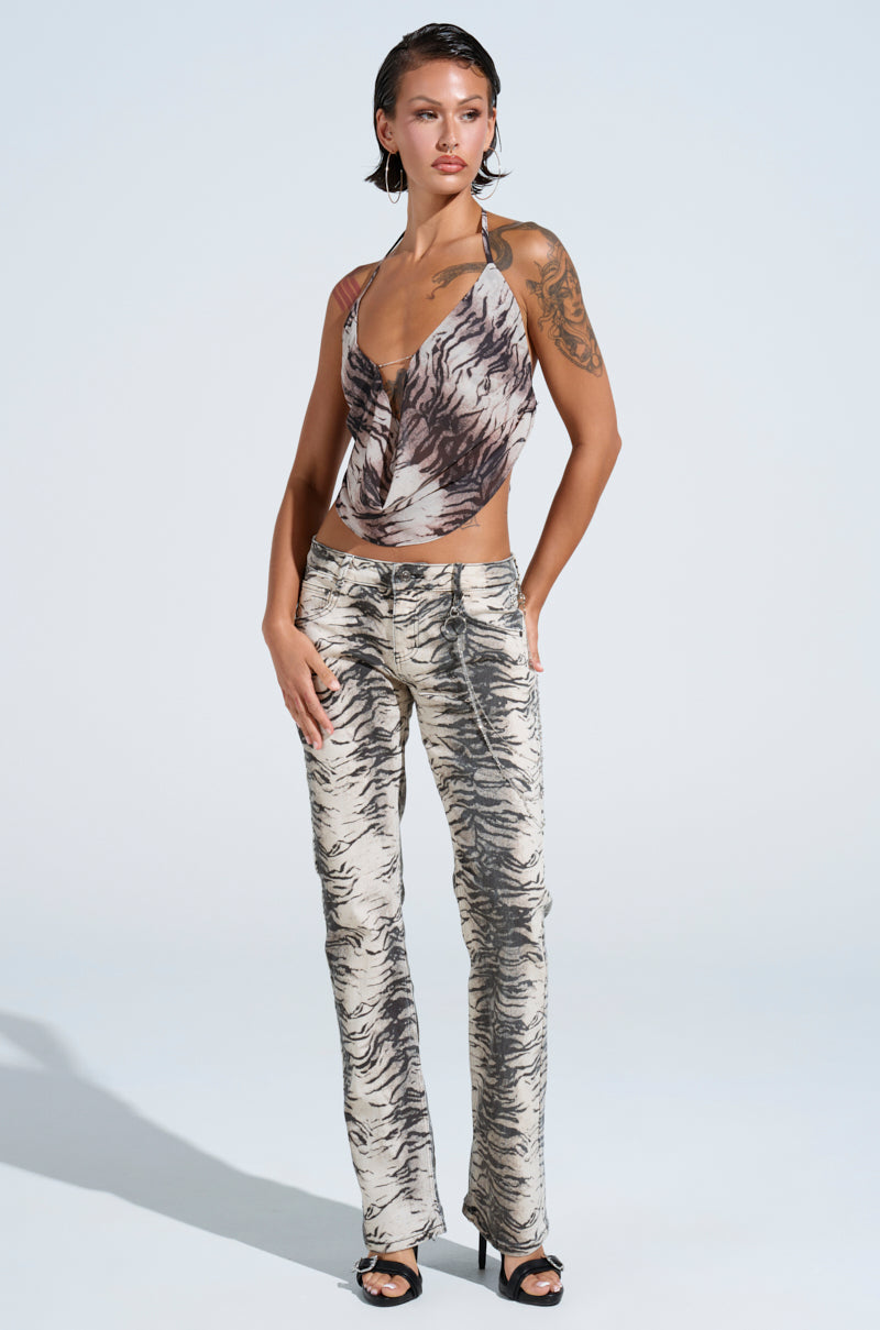 FEELING WILD DRAPE BLOUSE