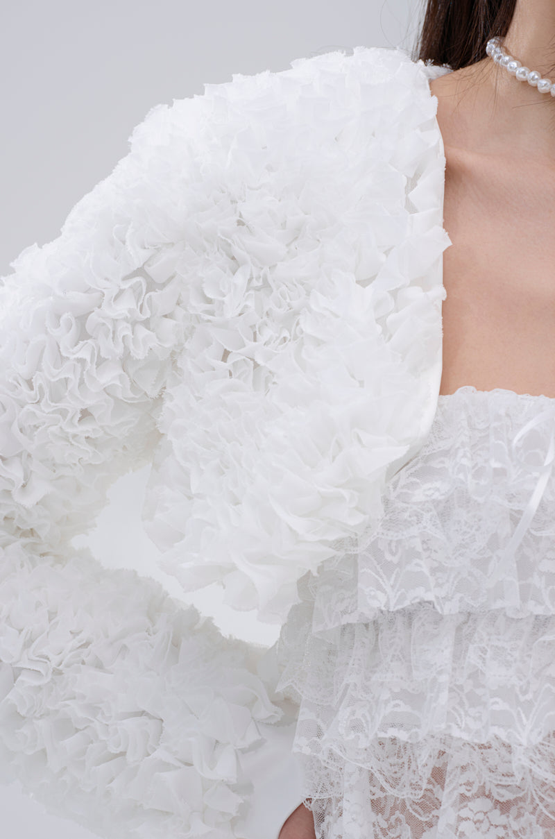 PLUME RUFFLE BOLERO