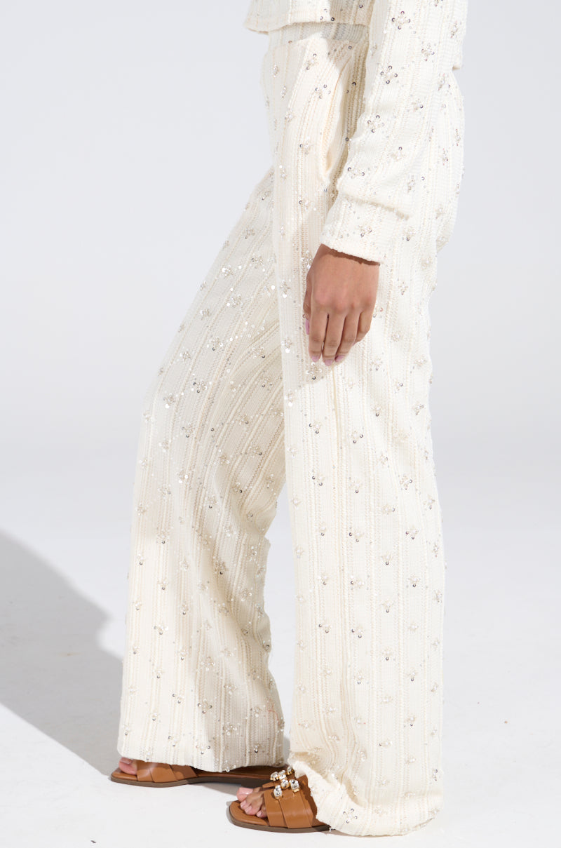SHINE BRIGHT PEARL WIDE LEG PANT
