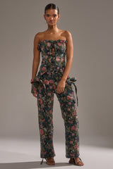 I WANT YOU FLORAL RHINESTONE TROUSER