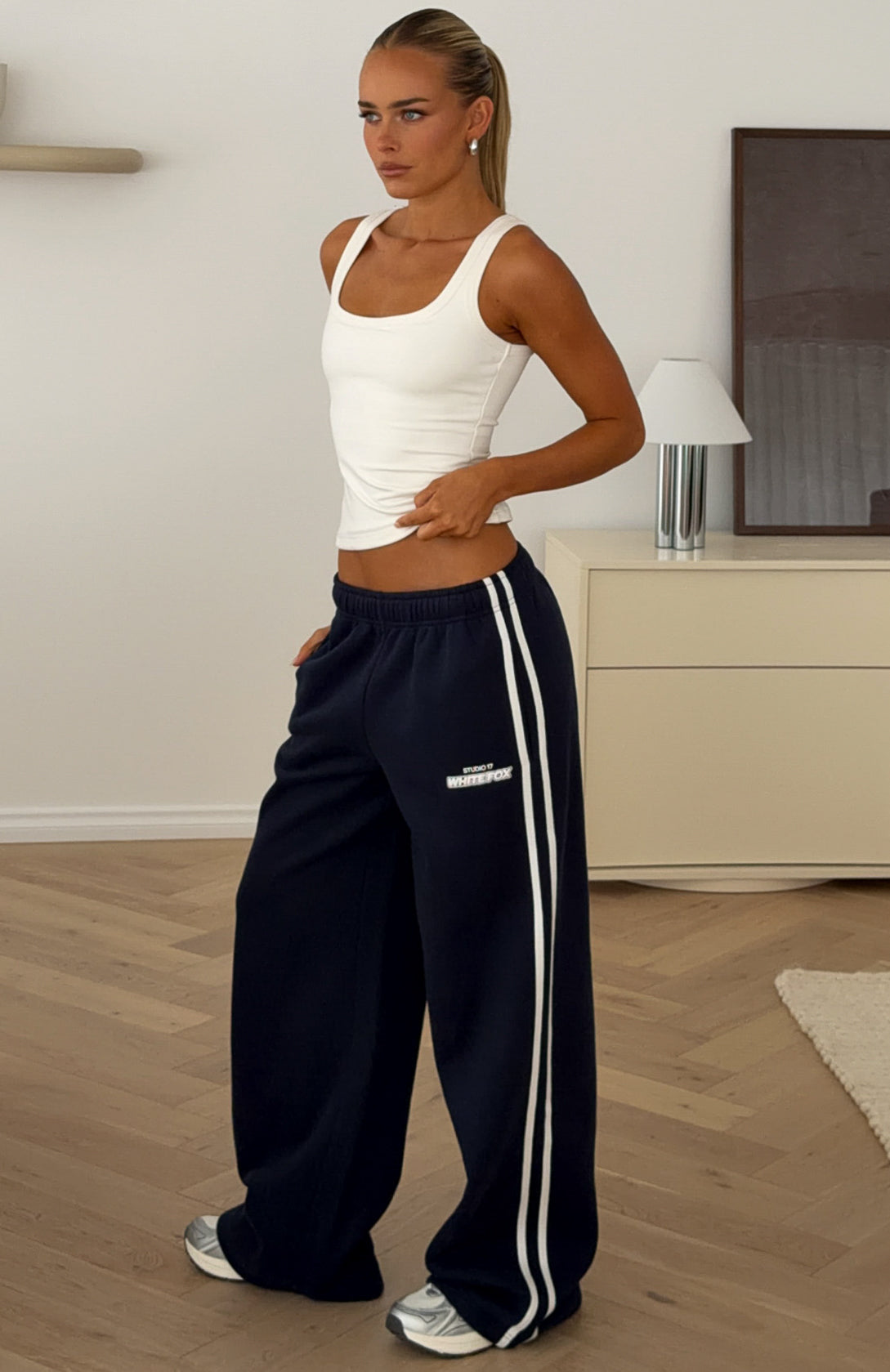 Studio 17 Spencer Wide Leg Sweatpants Navy