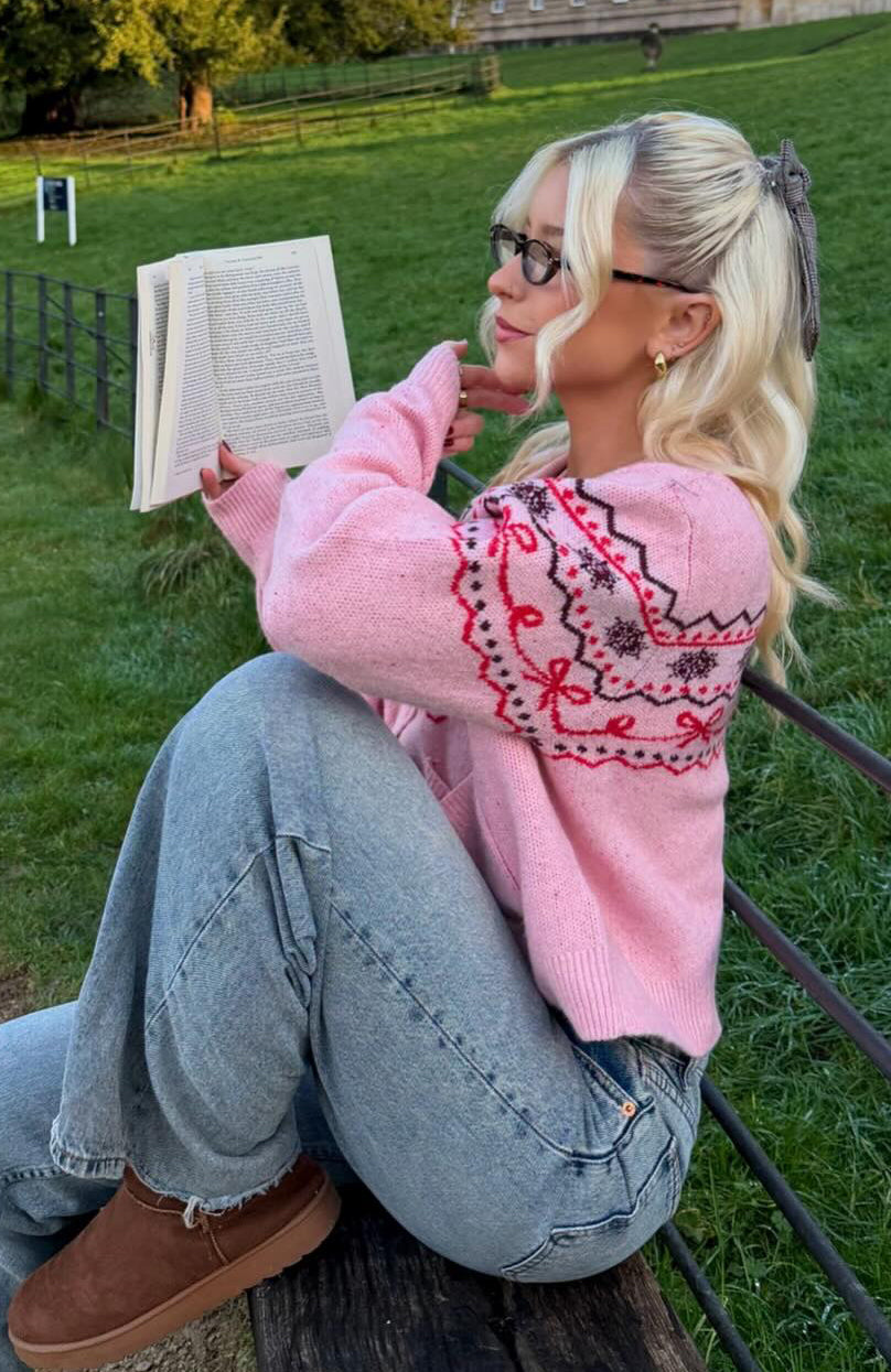 Snowflake Cuddles Knit Cardigan Blossom