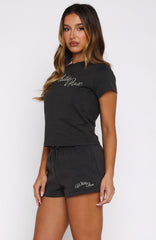Lucky Thirteen Elsa Lounge Shorts Charcoal