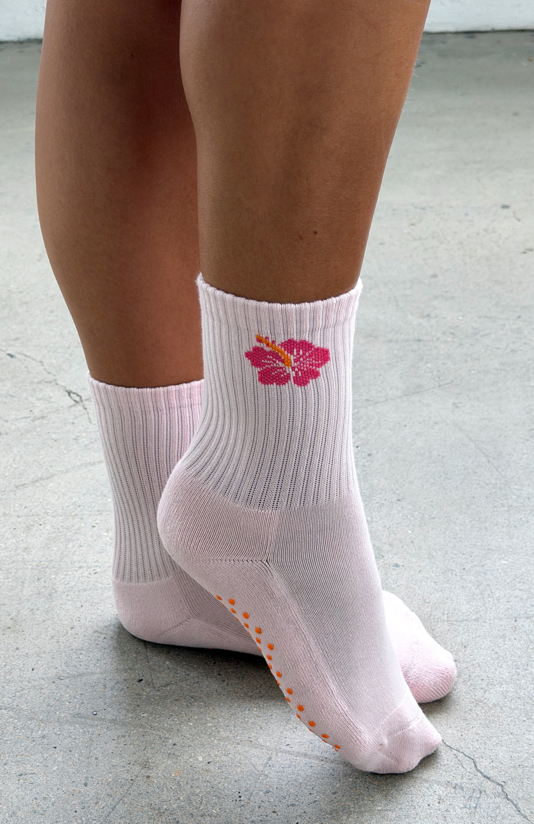 Bright Side Grip Socks 2 Pack Mango & Pink
