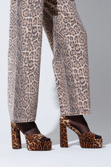 AZALEA WANG WILMORE LEOPARD CHUNKY SANDAL