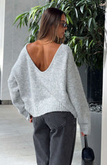 Softer Love Knit Sweater Grey Marle