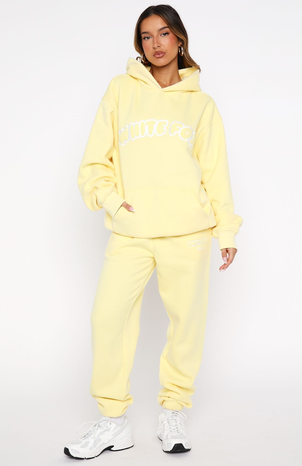 Vol. 1 Front Graphic Oversized Hoodie Lemon