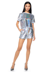 ALL UP IN MY MIND SEQUIN HIGH WAIST SHORTS