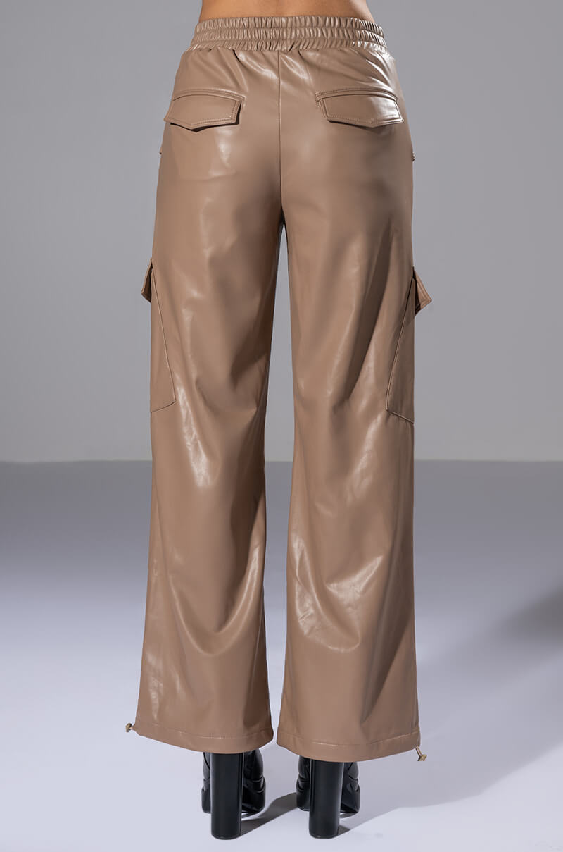ALWAYS WINNING FAUX LEATHER JOGGER