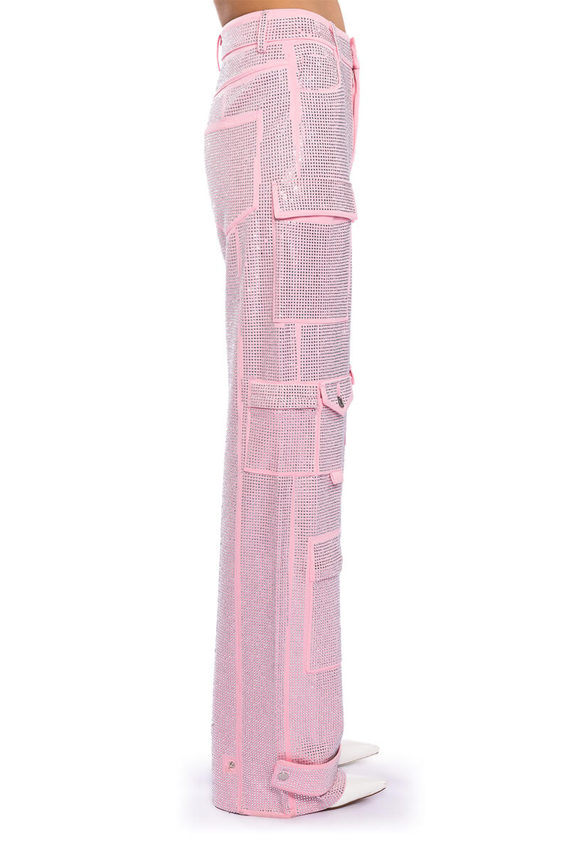 AMMO BONNE SOIREE RHINESTONE CARGO PANTS
