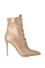 AZALEA WANG AUDEN GOLD EMBELLISHED BOOTIE