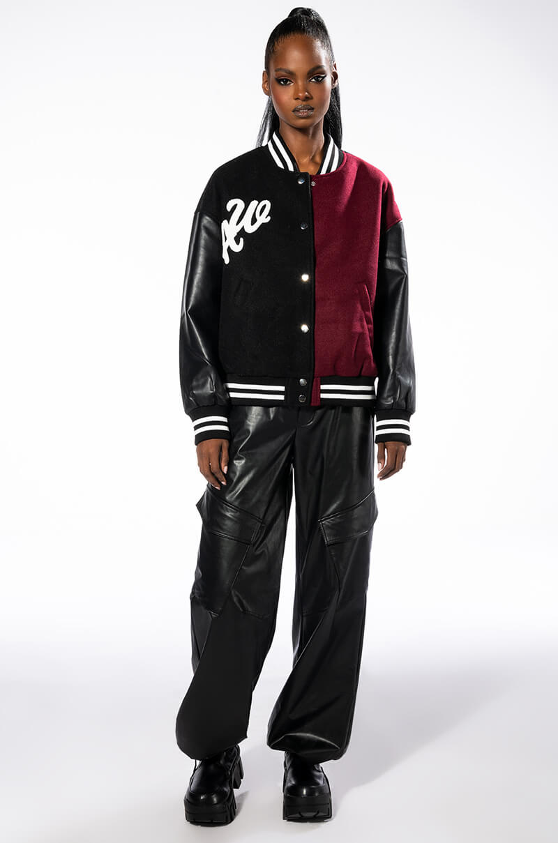 BACK TO SCHOOL AZALEA WANG VARSITY BOMBER