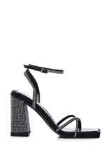 AZALEA WANG EMBELLISHED SANDAL IN BLACK