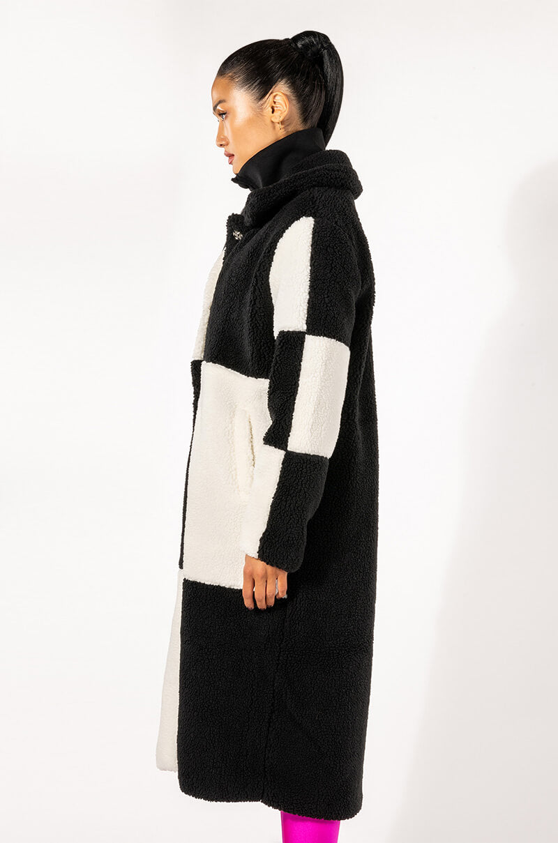 CHECK IT LONG TEDDY TRENCH