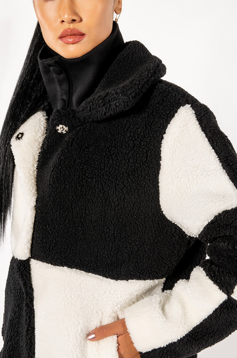 CHECK IT LONG TEDDY TRENCH