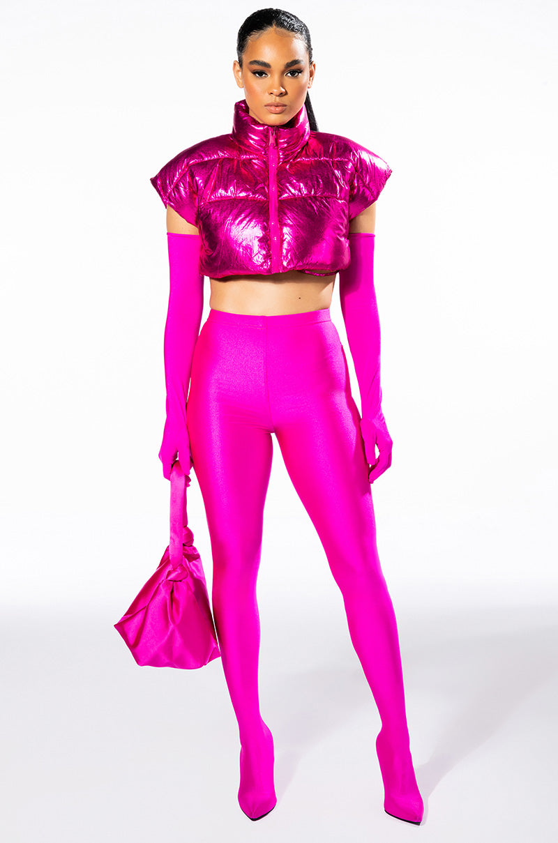 THE ANKAKIN ULTRA CROPPED VEST IN METALLIC