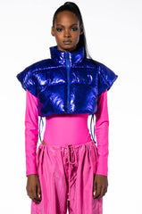 THE ANKAKIN ULTRA CROPPED VEST IN METALLIC