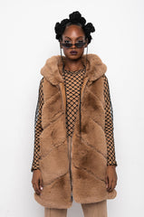 ESKIMO PANEL FAUX FUR VEST