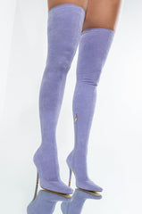 AZALEA WANG FRIDAY NIGHT STILETTO BOOT IN PERIWINKLE