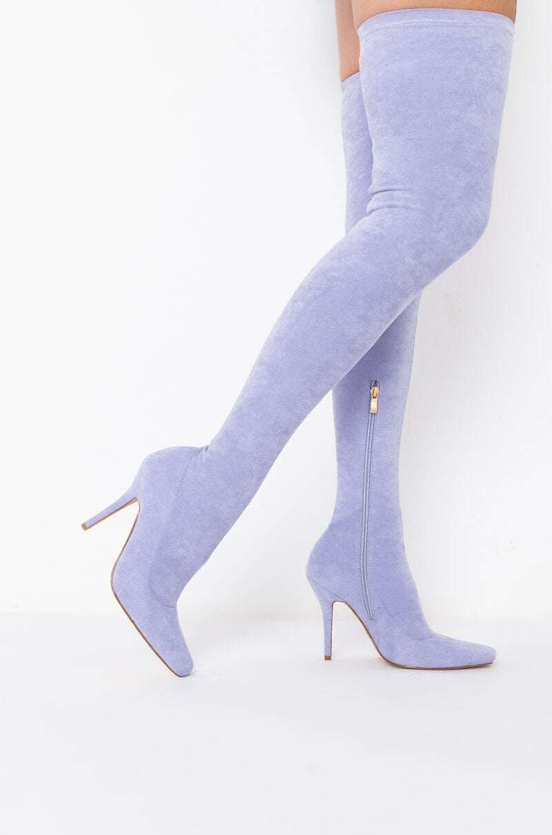 AZALEA WANG FRIDAY NIGHT STILETTO BOOT IN PERIWINKLE