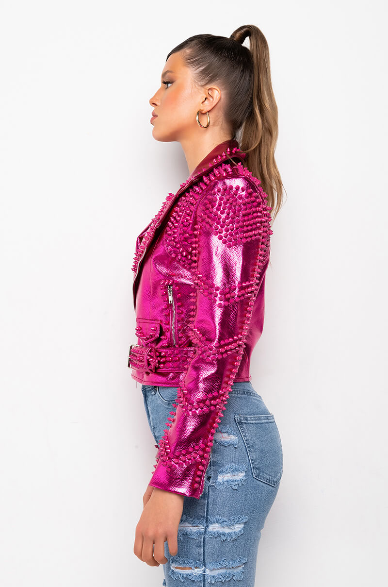 FUTURE NOSTALGIA PINK METALLIC MOTO