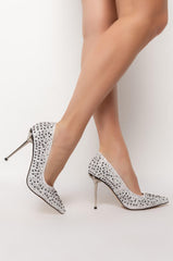 AZALEA WANG GLITCH IN THE SYSTEM STILETTO PUMP IN WHITE