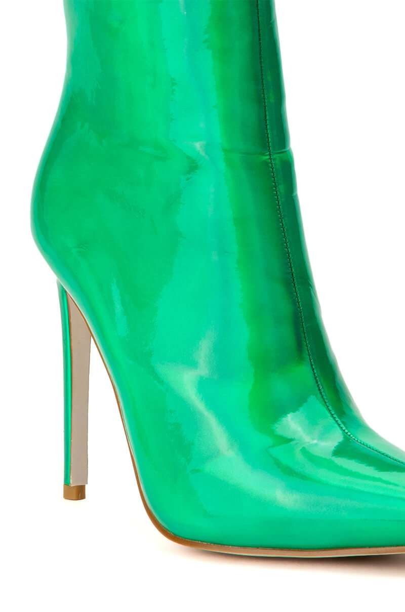 AZALEA WANG HALO SEXY STILETTO BOOTIE IN GREEN