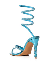 AZALEA WANG STHENO EMBELLISHED GLADIATOR SANDAL IN BLUE