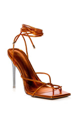 AZALEA WANG HYPER STILETTO SANDAL IN ORANGE