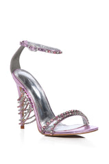 AZALEA WANG JASIME EMBELLISHED TASSEL DESIGN SANDAL IN PINK