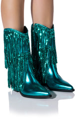 AZALEA WANG JOYFUL RING WESTERN BOOTIE IN BLUE