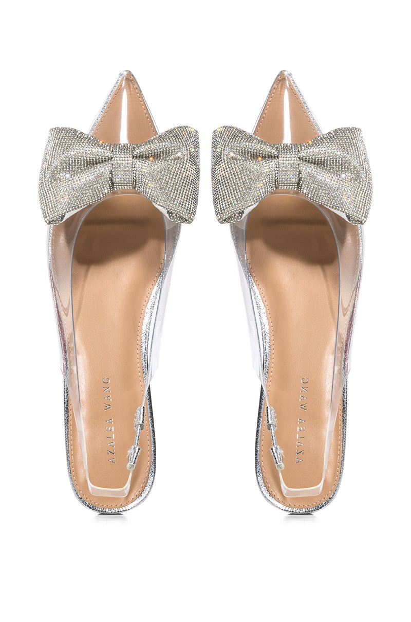 AZALEA WANG LOULOU SILVER AND CLEAR FLAT